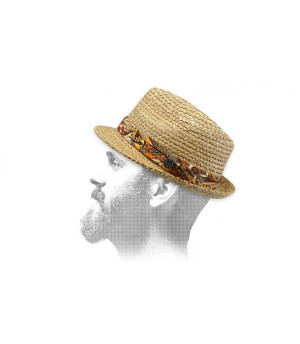 trilby paja cinta estampado Trilby vintage wheat